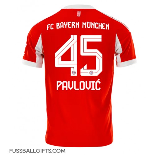Bayern Munich Aleksandar Pavlovic #45 Fußballbekleidung Heimtrikot 2025-26 Kurzarm